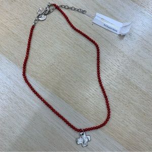 Red cross necklace